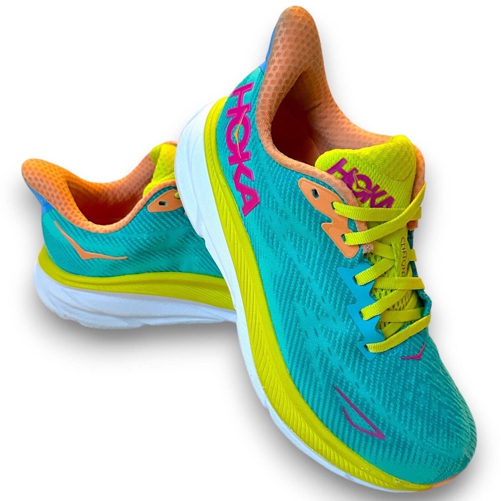 Hoka One One Clifton 9 Running Shoes Sneakers Ceramic Evening Primrose Size 6.5